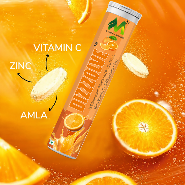 Vitamin C Supplement for Daily Wellness & Antioxidant Support | Orange Flavour | 15 Tablets