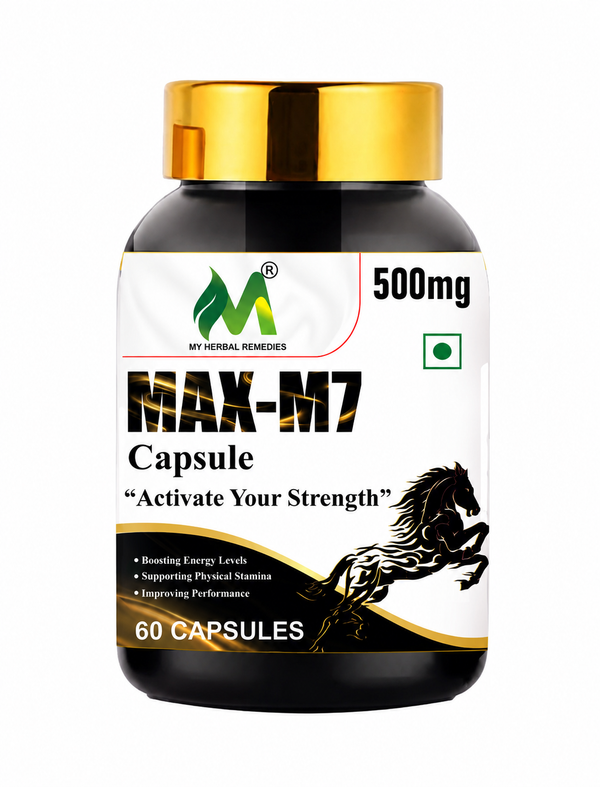 MAX X7 CAPSULE| For Stamina, Muscle Growth & Energy | Ashwagandha, Gokshura, Safed Musali & Other Action Herbs