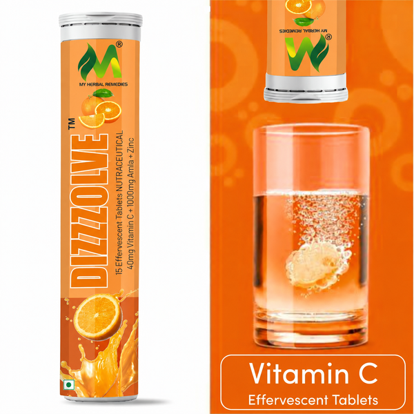 Vitamin C Supplement for Daily Wellness & Antioxidant Support | Orange Flavour | 15 Tablets