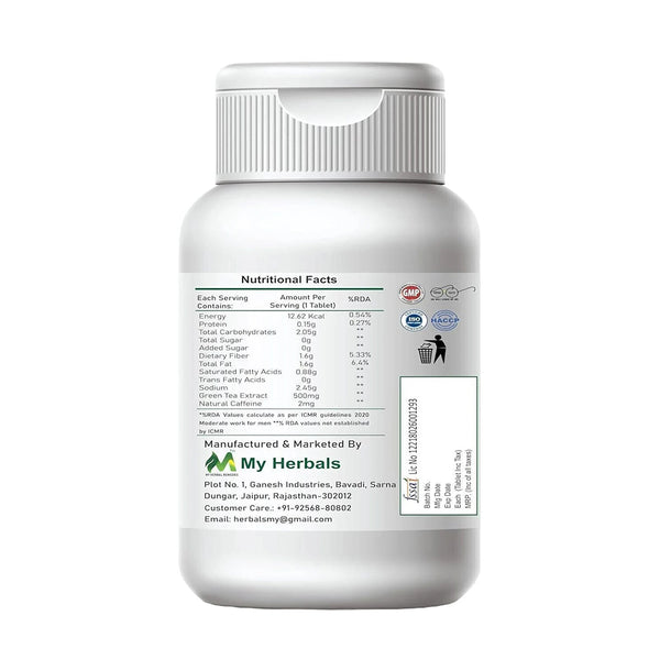 Green Tea Effervescent Tablets 1000mg 60 Tablets
